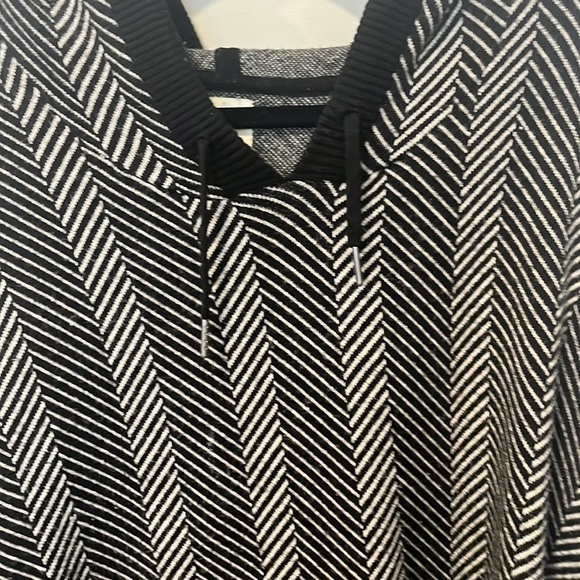 Joie Chevron Hoodie Knit Sweater Pullover Size 2X - Picture 5 of 7